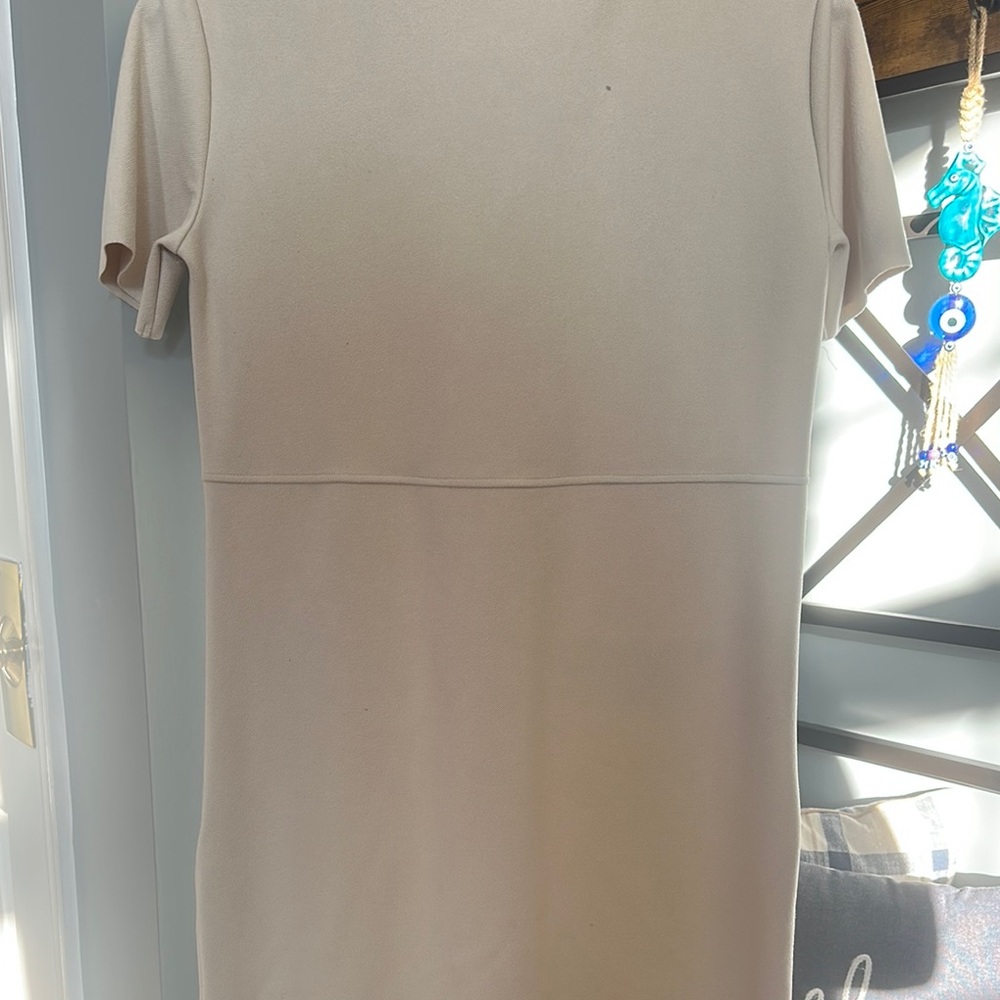 Zara beige faux suede mini dress size M - Picture 8 of 9